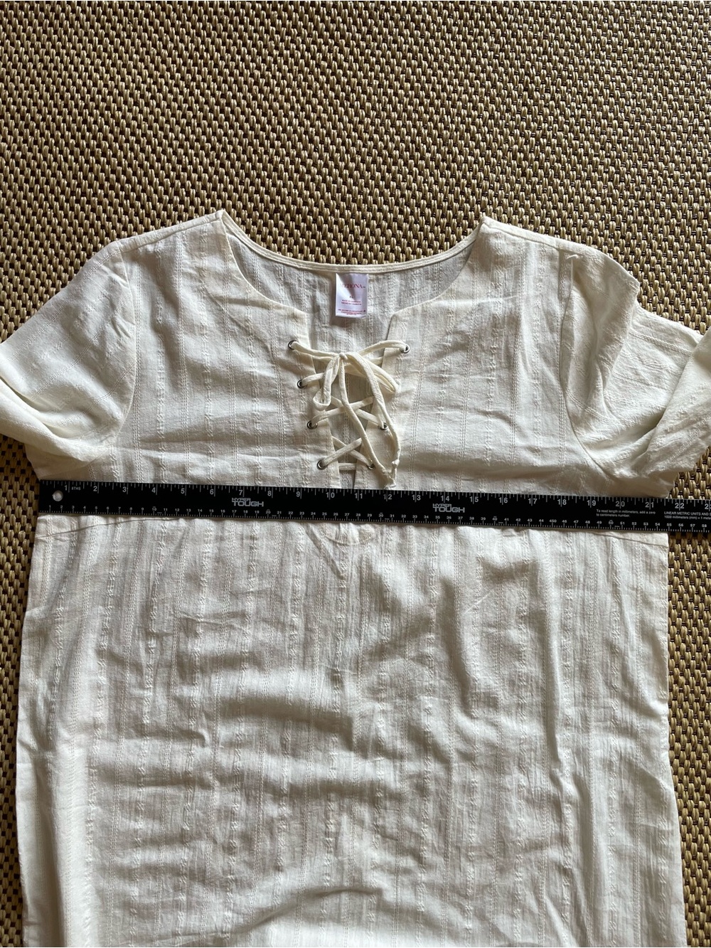 NEW Swim Coverup Cream 100% Cotton Merona Women’s XL - Picture 7 of 10